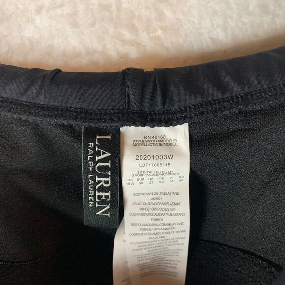 Ralph Lauren Women's‎ Black Flyaway Bandeau One Piece Swimsuit Plus Size 18W NWT - Picture 4 of 11